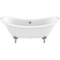 Anzzi Belissima 69.29 in Double Slipper Acrylic Claw Foot Tub in White FT-CF130FAFT-CH - alternate 9